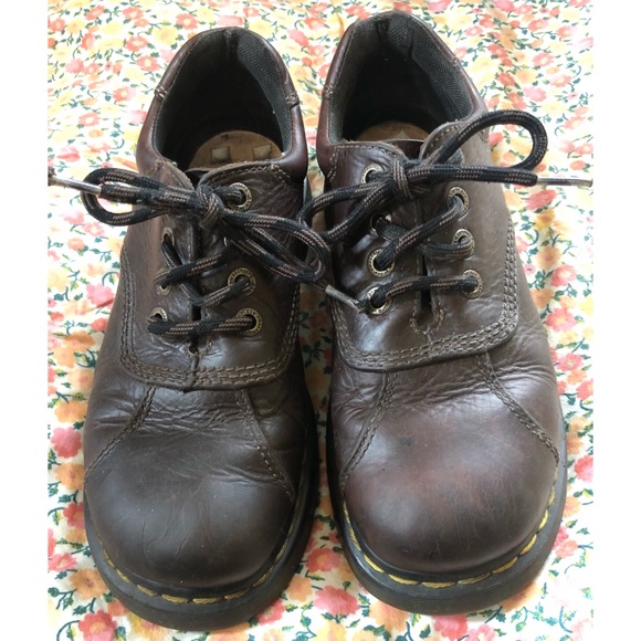 Dr. Martens Shoes - VTG 90s Dr. Martens AirWair 8A87 Brown Oxfords
